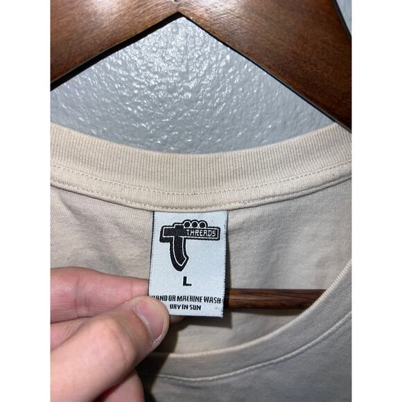 Dragon Shirt Sushi Dragons Threads Graphic Food Japanese Light Brown Tee Large - Picture 5 of 8